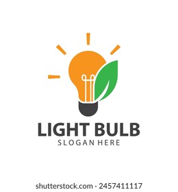 light bulb logo design vector