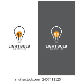 light bulb logo design vector