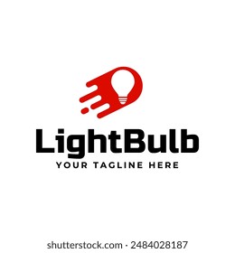Light bulb logo design vector.