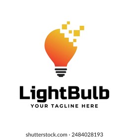 Light bulb logo design vector.