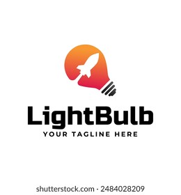 Light bulb logo design vector.