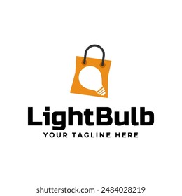 Light bulb logo design vector.