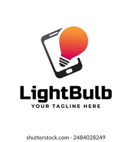 Light bulb logo design vector.