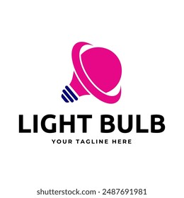 Light bulb logo design vector.