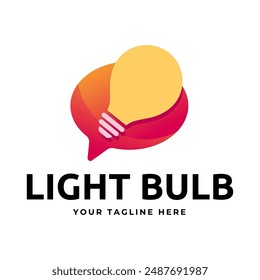 Light bulb logo design vector.