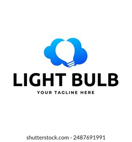 Light bulb logo design vector.