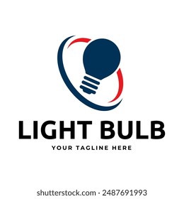 Light bulb logo design vector.