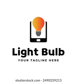 Light bulb logo design vector.