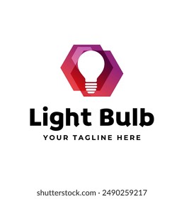 Glühbirnen-Logo-Design-Vektorgrafik.