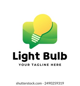 Light bulb logo design vector.