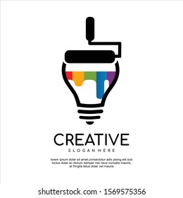 Light bulb logo. Light bulb icon. Creative logo. The concept of creative ideas. Idea icon. Idea logo. Brainstorm icon. Element of creation. Think of concept ideas.

