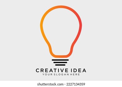  Light bulb logo. Light bulb icon. Creative logo. Creative ideas concept. Idea icon. Idea logo