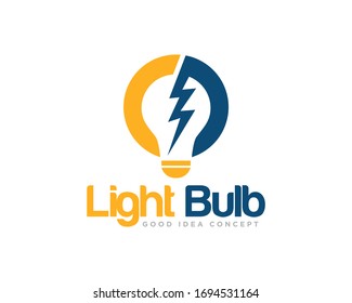 Vector de diseño de icono de logotipo de bombilla