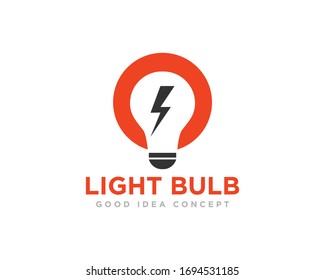 Light Bulb Logo Icon Design Vector