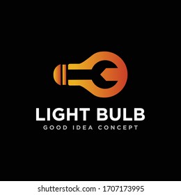 Light Bulb Logo Icon Design Vector