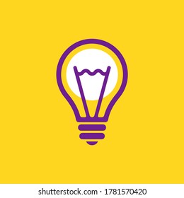 Light bulb logo. Icon design. Template elements