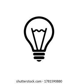 Logo der Glühbirne. Symboldesign. Vorlagenelemente
