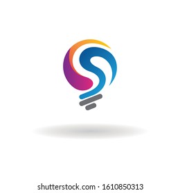 light bulb logo icon element vector s c cs with lamp idea