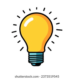 Symbol für das Logo der Glühbirne einzeln. Innovatives Ideenkonzept. Energie- und Denksymbol. Vektorgrafik