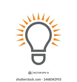 Light bulb logo icon template, light bulb vector element