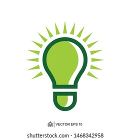 Light bulb logo icon template, light bulb vector element