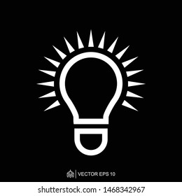Light bulb logo icon template, light bulb vector element