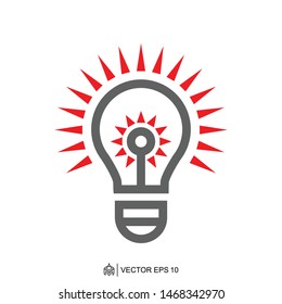 Light bulb logo icon template, light bulb vector element