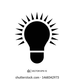 Light bulb logo icon template, light bulb vector element