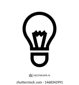 Light bulb logo icon template, light bulb vector element