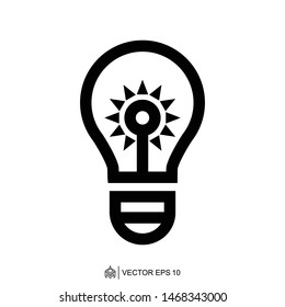 Light bulb logo icon template, light bulb vector element