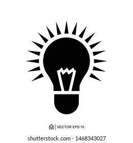 Light bulb logo icon template, light bulb vector element