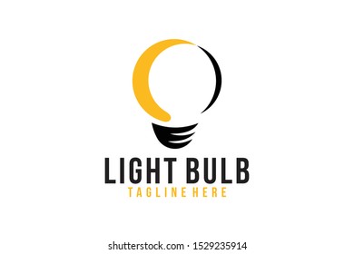 light bulb logo icon vector isolated