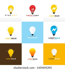 Light bulb logo idea symbol design - vector