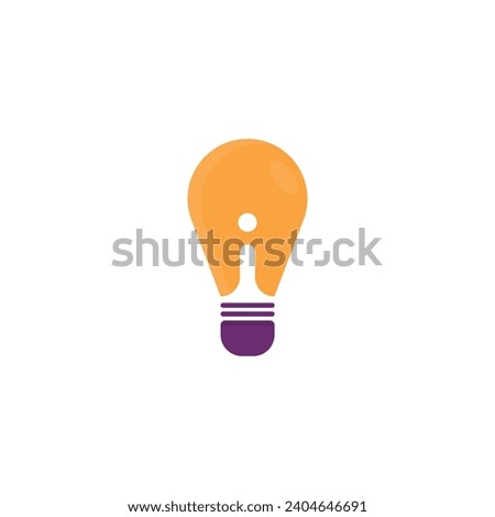 Light bulb logo with the letter i in the center and blank background