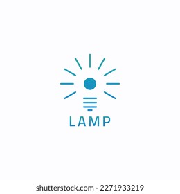 Light bulb logo from lines.