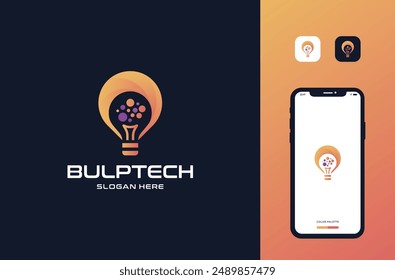 light bulb logo mark premium vector