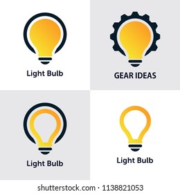 light bulb logo set