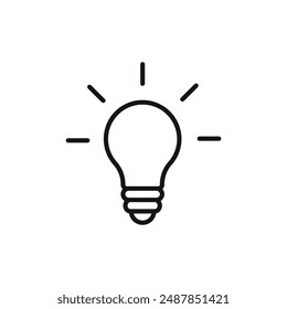 Light Bulb logo sign vector outline
