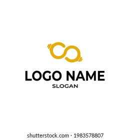 light bulb logo, tech and modern icon