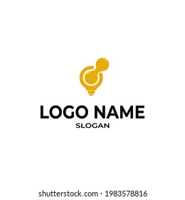 light bulb logo, tech and modern icon
