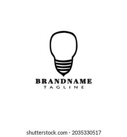 icono de la plantilla de logotipo de la bombilla de luz ilustración vectorial moderna
