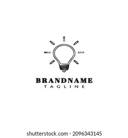 light bulb logo template icon modern vector illustration
