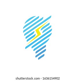 light bulb logo template. illustration of electrical energy