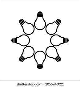 light bulb logo template, light bulb slogan, light bulb icon vector