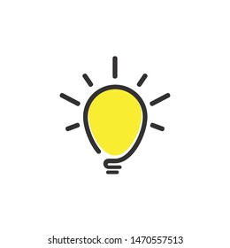light bulb logo template vector icon illustration design 