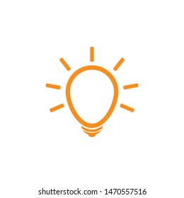 light bulb logo template vector icon illustration design 