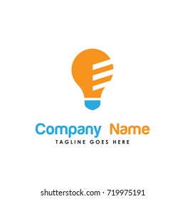 light bulb logo vector. 