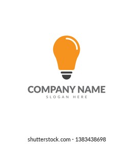 Light bulb logo vector design template