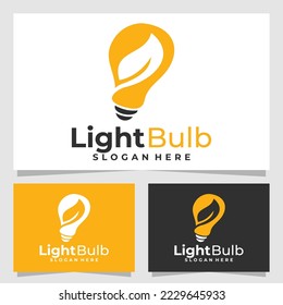 Light bulb logo vector design template