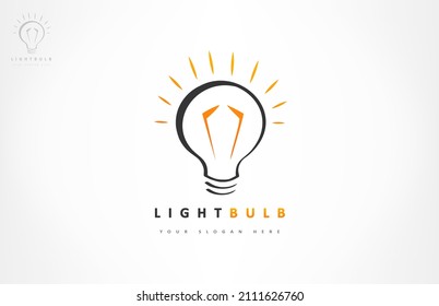 light bulb logo vector electricity and light source